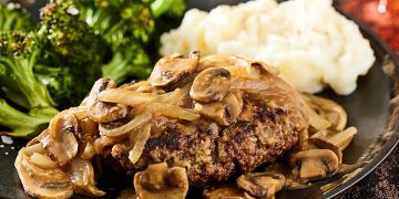 Chopped steak with onion gravy